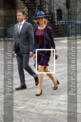 Den Haag 18 september 2018
Prinsjesdag 2018 op het binnenhof. Komning Willem Alexander Koningin Maxima Prins Constantijn en Prinses Laurentien zijn aanwezig. 
Stientje v Veldhoven met man