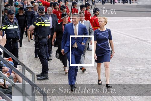 Den Haag 18 september 2018
Prinsjesdag 2018 op het binnenhof. Komning Willem Alexander Koningin Maxima Prins Constantijn en Prinses Laurentien zijn aanwezig. Sybrand van Haersma Buma van het CDA met zijn vrouw Marijke Geertsema