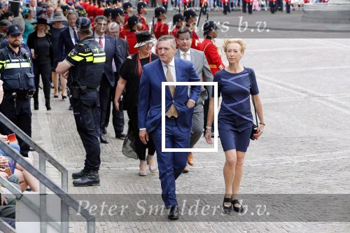 Den Haag 18 september 2018
Prinsjesdag 2018 op het binnenhof. Komning Willem Alexander Koningin Maxima Prins Constantijn en Prinses Laurentien zijn aanwezig. Sybrand van Haersma Buma van het CDA met zijn vrouw Marijke Geertsema