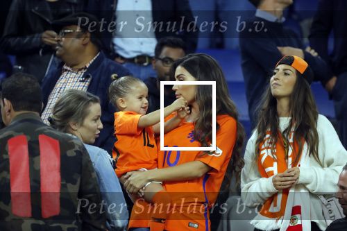 Amsterdam 6 mei 2018
Nederland-Peru 2-1 . Afscheidswedstrijd Wesley Sneijder . Zijn vrouw Yolanthe Sneijder Cabau en zoons Jessey en Xess Xava zijn natuurlijk aanwezig.