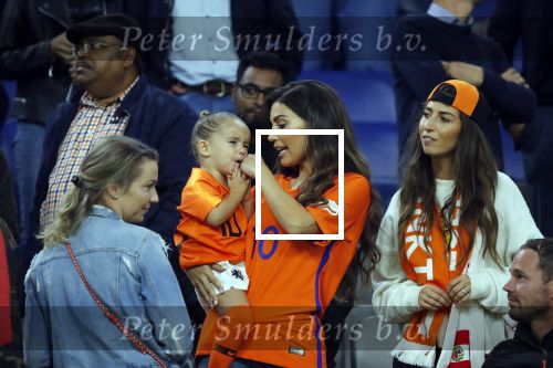 Amsterdam 6 mei 2018
Nederland-Peru 2-1 . Afscheidswedstrijd Wesley Sneijder . Zijn vrouw Yolanthe Sneijder Cabau en zoons Jessey en Xess Xava zijn natuurlijk aanwezig.