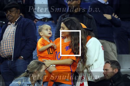 Amsterdam 6 mei 2018
Nederland-Peru 2-1 . Afscheidswedstrijd Wesley Sneijder . Zijn vrouw Yolanthe Sneijder Cabau en zoons Jessey en Xess Xava zijn natuurlijk aanwezig.