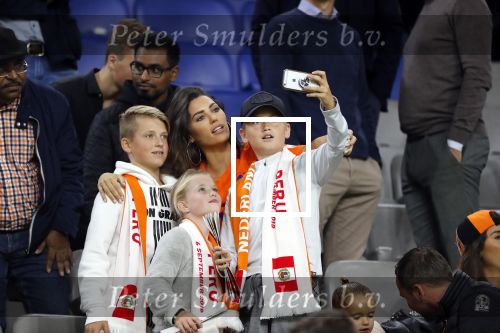 Amsterdam 6 mei 2018
Nederland-Peru 2-1 . Afscheidswedstrijd Wesley Sneijder . Zijn vrouw Yolanthe Sneijder Cabau en zoons Jessey en Xess Xava zijn natuurlijk aanwezig.