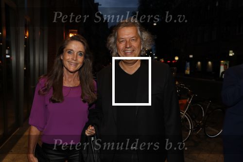 Amsterdam 10 september 2018
Feest Sjaak Swart in het nieuwe delamar theater. Yvonne v Gennip met vriend Jaap de Groot
