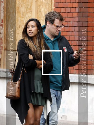Amsterdam 7 augustus 2019
 Presentatrice Airen MylÃ¨ne en haar vriend oud-hockeyer Taeke Taekema samen in Amsterdam zuid . Airen is in verwachtring van hun tweede kindje