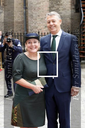 Den Haag 17 september 2019
Prinsjesdag 2019 op het binnenhof.
Minister Ank Bijleveld van Defensie en haar man Riekele Bijleveld