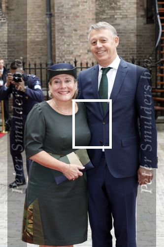 Den Haag 17 september 2019
Prinsjesdag 2019 op het binnenhof.
Minister Ank Bijleveld van Defensie en haar man Riekele Bijleveld