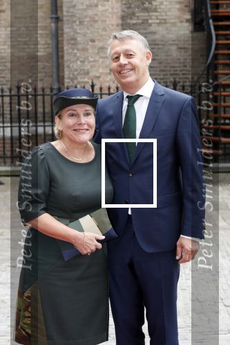 Den Haag 17 september 2019
Prinsjesdag 2019 op het binnenhof.
Minister Ank Bijleveld van Defensie en haar man Riekele Bijleveld