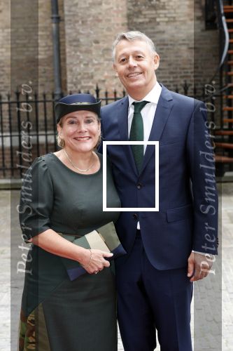 Den Haag 17 september 2019
Prinsjesdag 2019 op het binnenhof.
Minister Ank Bijleveld van Defensie en haar man Riekele Bijleveld