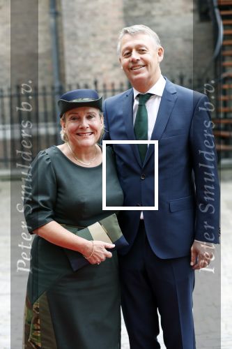 Den Haag 17 september 2019
Prinsjesdag 2019 op het binnenhof.
Minister Ank Bijleveld van Defensie en haar man Riekele Bijleveld