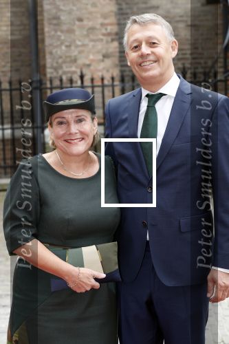 Den Haag 17 september 2019
Prinsjesdag 2019 op het binnenhof.
Minister Ank Bijleveld van Defensie en haar man Riekele Bijleveld
