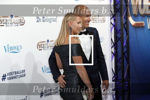 Hilversum 2 september 2019
Voetbalgala bij studio 21 .Arjen Robben met zijn vrouw Bernadien