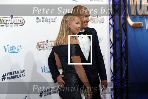 Hilversum 2 september 2019
Voetbalgala bij studio 21 .Arjen Robben met zijn vrouw Bernadien