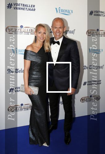 Hilversum 2 september 2019
Voetbalgala bij studio 21 .Arjen Robben met zijn vrouw Bernadien