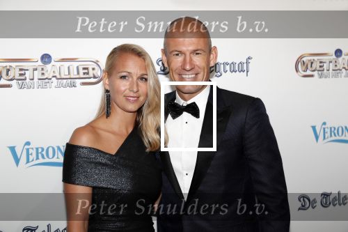 Hilversum 2 september 2019
Voetbalgala bij studio 21 .Arjen Robben met zijn vrouw Bernadien