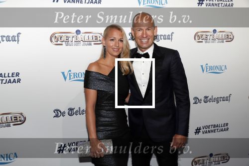 Hilversum 2 september 2019
Voetbalgala bij studio 21 .Arjen Robben met zijn vrouw Bernadien