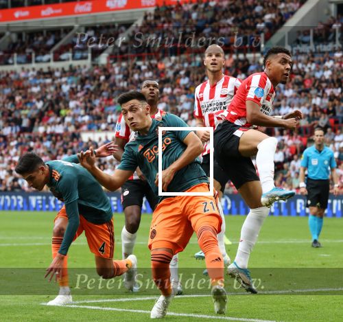 Eindhoven,22 September 2019 Kompetitiewedstrijd PSV-AJAX, eindstand 1-1Donyell Malen en Lisandro Martinez