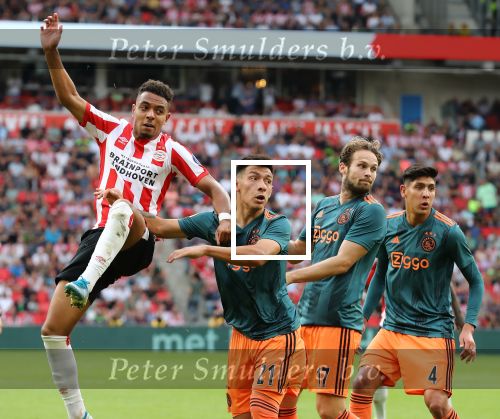 Eindhoven,22 September 2019 Kompetitiewedstrijd PSV-AJAX, eindstand 1-1Donyell Malen en Lisandro Martinez