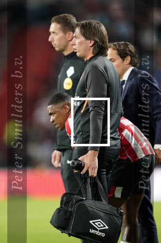 Eindhoven, 14 September 2019 PSV-Vitesse, eindstand 5-05 doelpunten Donyell MalenFysiotherapeut Falk Louwers