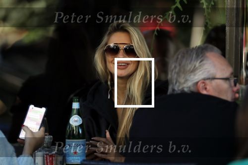 Amsterdam 21 september 2019
Gaby Blaaser op terras bij brasserie v dam