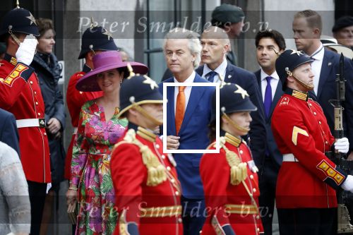 Den Haag 17 september 2019
Prinsjesdag 2019 op het binnenhof.
Geert Wilders arriveert samen met Fleur Agema
