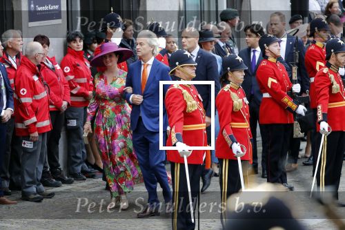 Den Haag 17 september 2019
Prinsjesdag 2019 op het binnenhof.
Geert Wilders arriveert samen met Fleur Agema
