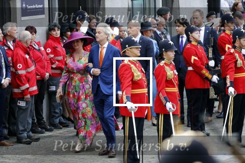 Den Haag 17 september 2019
Prinsjesdag 2019 op het binnenhof.
Geert Wilders arriveert samen met Fleur Agema