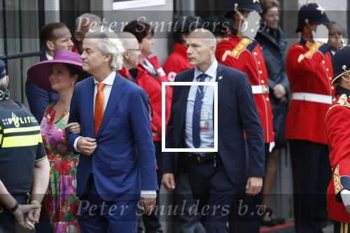 Den Haag 17 september 2019
Prinsjesdag 2019 op het binnenhof.
Geert Wilders arriveert samen met Fleur Agema