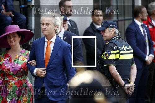 Den Haag 17 september 2019
Prinsjesdag 2019 op het binnenhof.
Geert Wilders arriveert samen met Fleur Agema