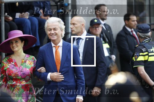 Den Haag 17 september 2019
Prinsjesdag 2019 op het binnenhof.
Geert Wilders arriveert samen met Fleur Agema