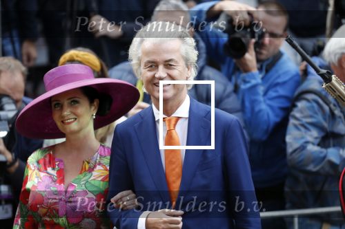 Den Haag 17 september 2019
Prinsjesdag 2019 op het binnenhof.
Geert Wilders arriveert samen met Fleur Agema