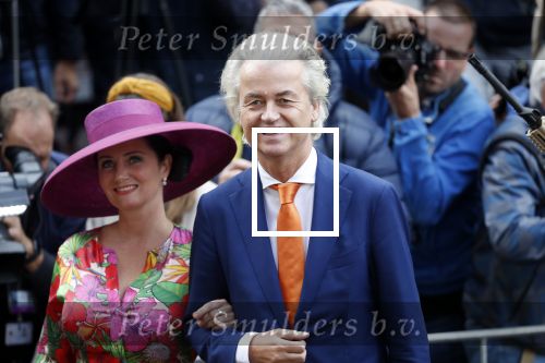 Den Haag 17 september 2019
Prinsjesdag 2019 op het binnenhof.
Geert Wilders arriveert samen met Fleur Agema