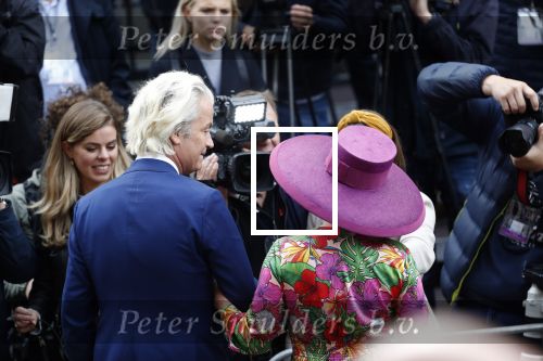Den Haag 17 september 2019
Prinsjesdag 2019 op het binnenhof.
Geert Wilders arriveert samen met Fleur Agema