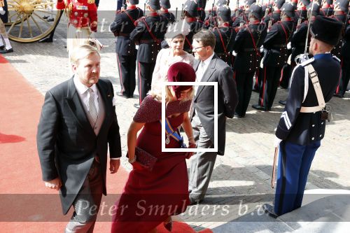 Den Haag 17 september 2019
Prinsjesdag 2019. Koning Willem Alexander Koningin Maxima Prins Constantijn en Prinses Laurentien arriveren met koets op binnenhof en bij paleis Noordeinde.