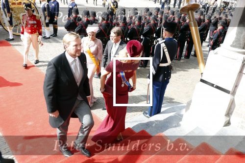 Den Haag 17 september 2019
Prinsjesdag 2019. Koning Willem Alexander Koningin Maxima Prins Constantijn en Prinses Laurentien arriveren met koets op binnenhof en bij paleis Noordeinde.