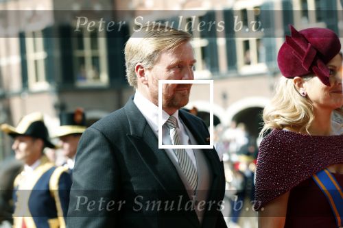 Den Haag 17 september 2019
Prinsjesdag 2019. Koning Willem Alexander Koningin Maxima Prins Constantijn en Prinses Laurentien arriveren met koets op binnenhof en bij paleis Noordeinde.