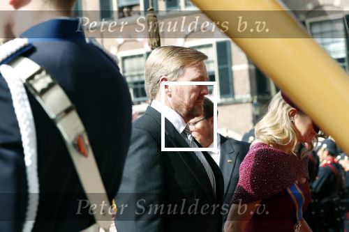 Den Haag 17 september 2019
Prinsjesdag 2019. Koning Willem Alexander Koningin Maxima Prins Constantijn en Prinses Laurentien arriveren met koets op binnenhof en bij paleis Noordeinde.