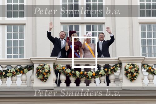 Den Haag 17 september 2019
Prinsjesdag 2019. Koning Willem Alexander Koningin Maxima Prins Constantijn en Prinses Laurentien arriveren met koets op binnenhof en bij paleis Noordeinde.