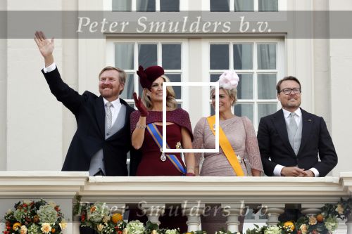 Den Haag 17 september 2019
Prinsjesdag 2019. Koning Willem Alexander Koningin Maxima Prins Constantijn en Prinses Laurentien arriveren met koets op binnenhof en bij paleis Noordeinde.