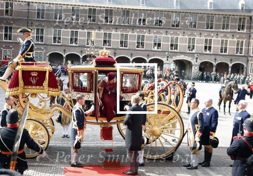 Den Haag 17 september 2019
Prinsjesdag 2019. Koning Willem Alexander Koningin Maxima Prins Constantijn en Prinses Laurentien arriveren met koets op binnenhof en bij paleis Noordeinde.