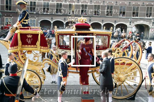 Den Haag 17 september 2019
Prinsjesdag 2019. Koning Willem Alexander Koningin Maxima Prins Constantijn en Prinses Laurentien arriveren met koets op binnenhof en bij paleis Noordeinde.