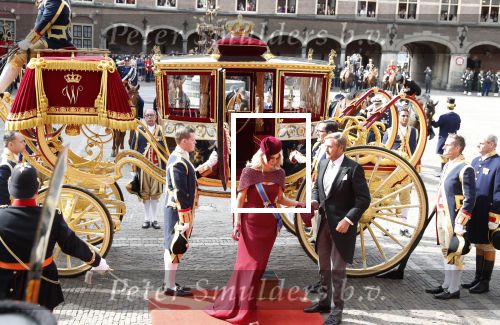 Den Haag 17 september 2019
Prinsjesdag 2019. Koning Willem Alexander Koningin Maxima Prins Constantijn en Prinses Laurentien arriveren met koets op binnenhof en bij paleis Noordeinde.