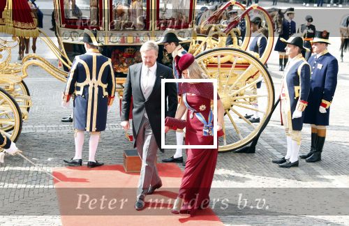 Den Haag 17 september 2019
Prinsjesdag 2019. Koning Willem Alexander Koningin Maxima Prins Constantijn en Prinses Laurentien arriveren met koets op binnenhof en bij paleis Noordeinde.