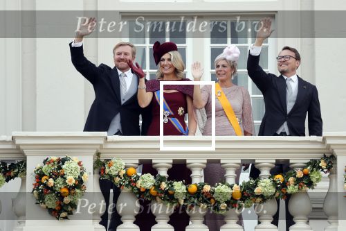 Den Haag 17 september 2019
Prinsjesdag 2019. Koning Willem Alexander Koningin Maxima Prins Constantijn en Prinses Laurentien arriveren met koets op binnenhof en bij paleis Noordeinde.