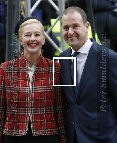 Den Haag 17 september 2019
Prinsjesdag 2019 op het binnenhof.
 Lodewijk Asscher en zijn vrouw