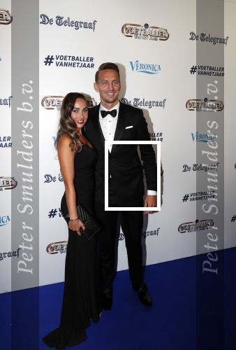 Hilversum 2 september 2019
Voetbalgala bij studio 21 . Luuk de Jong met zijn vriendin