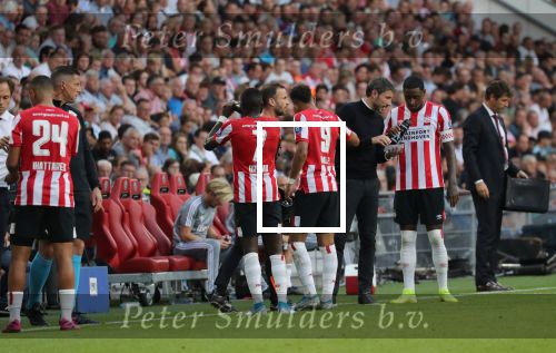 Eindhoven,22 September 2019 Kompetitiewedstrijd PSV-AJAX, eindstand 1-1
Mark v Bommel en Mart v d Heuvel