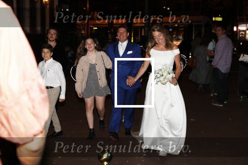 Amsterdam 21 september 2019
Trouwfeest Martijn en Deborah Krabbe bij Akhnaton . Martijn kwam met zijn kinderen Michelle Bickel Achilles en Jasmijn