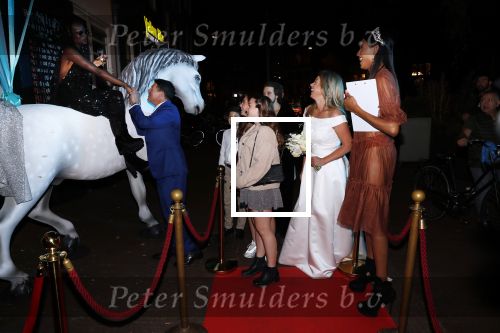 Amsterdam 21 september 2019
Trouwfeest Martijn en Deborah Krabbe bij Akhnaton . Martijn kwam met zijn kinderen Michelle Bickel Achilles en Jasmijn