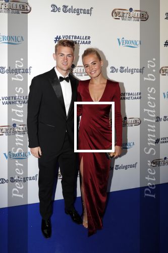 Hilversum 2 september 2019
Voetballer van het jaar verkiezing in studio 21. Annekee Molenaar met vriend Matthijs de Ligt